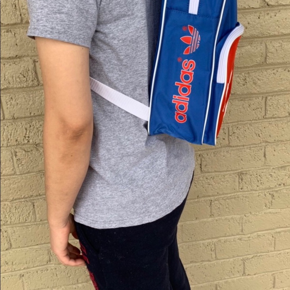 Adidas Originals adicolor Retro Backpack In Blue - Picture 8 of 8